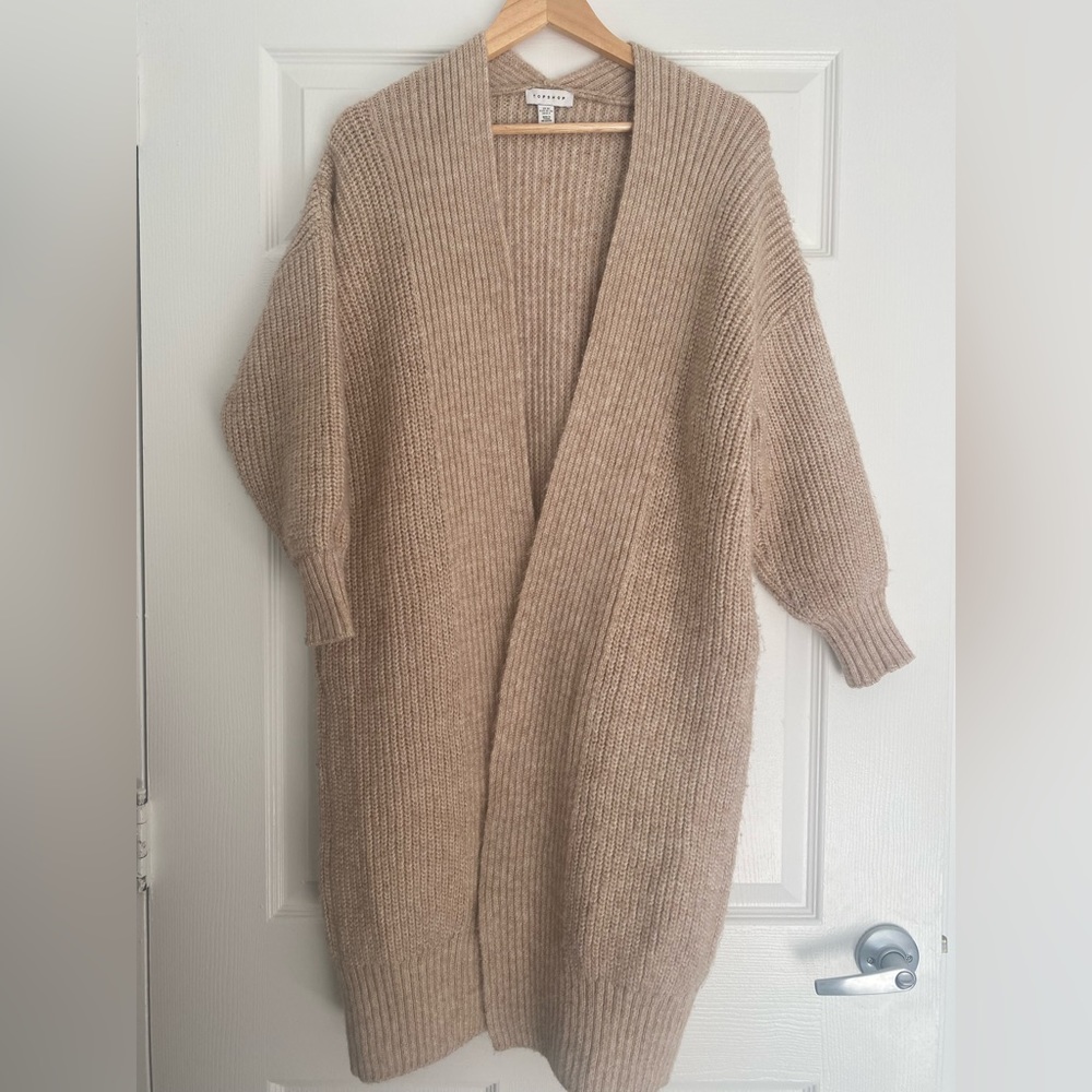 Top shop tan cardigan